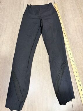lululemon athletica Black Perforated High-Rise Leggings reversible
